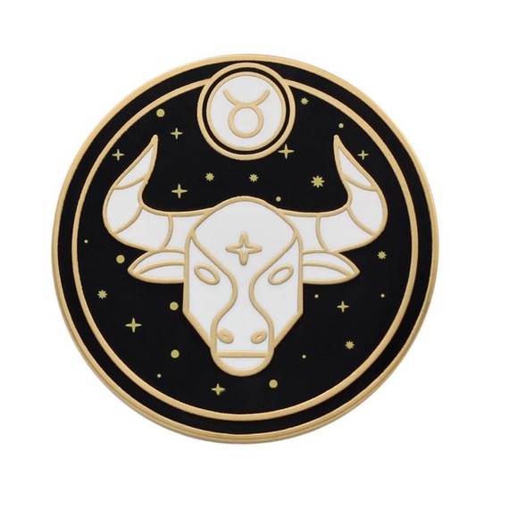 Taurus Astrological Sign Pin - Picture 1 of 3